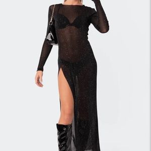 Black sparkly sheer dress Eras Tour